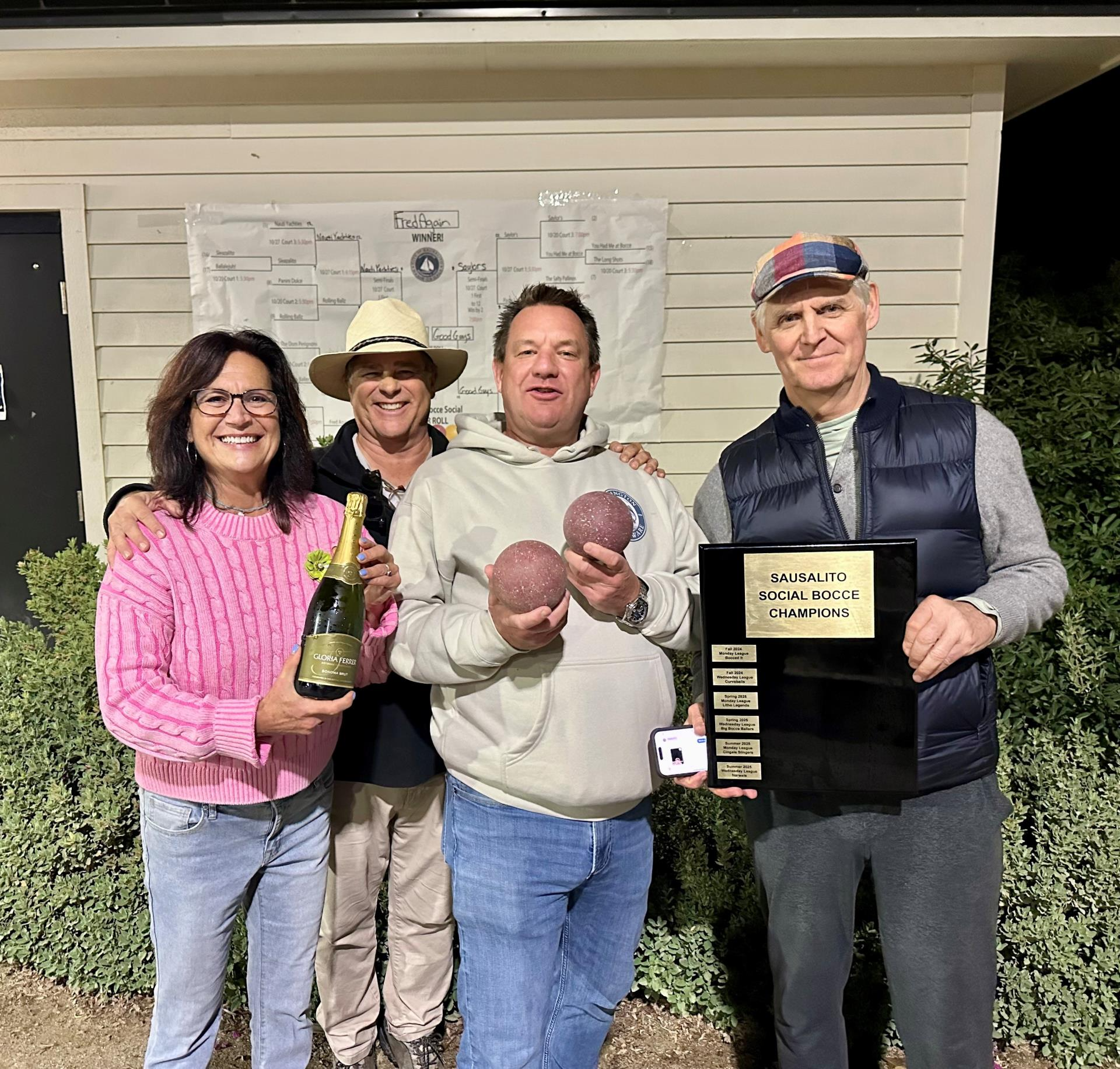 Bocce Social Monday League Champs: Fred Again